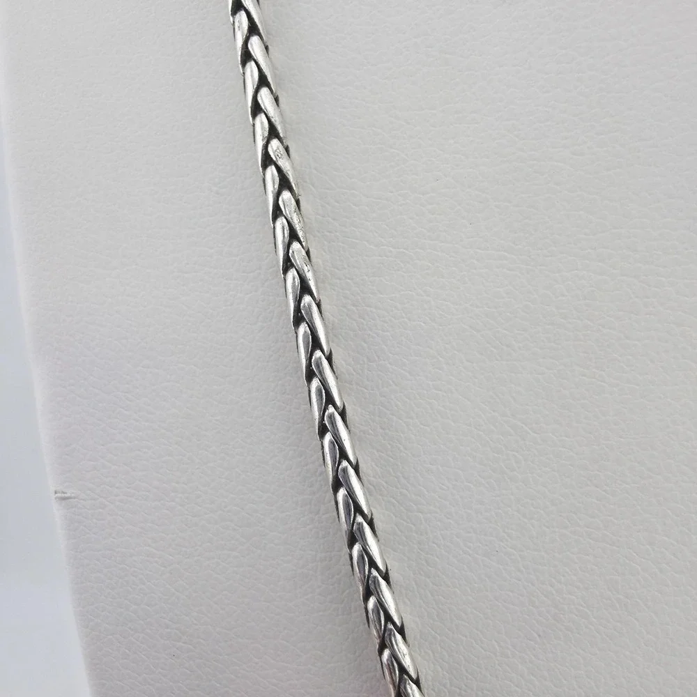 BRIGHTON Add-A-Charm Necklace Wheat Chain Silver Plate 3mm 20